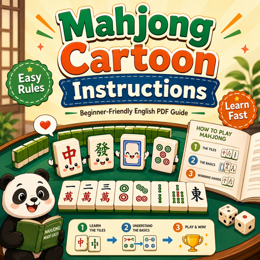Mahjong Cartoon Instructions — Beginner-Friendly English PDF Guide [eBook]
