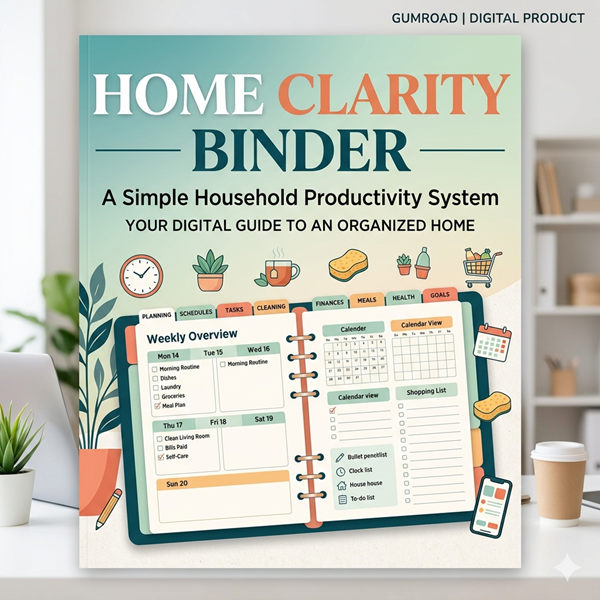 Home Clarity Binder — A Simple Household Productivity System [eBook]